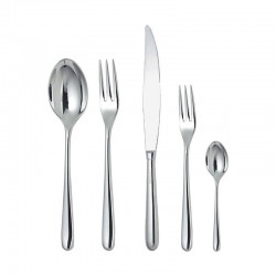 Cutlery Set 5 Pieces Monobloc - Caccia Silver - Alessi ALESSI ALESLCD01S5M