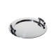Oval Tray With Handles ø48cm Inox And Black - Alessi ALESSI ALESMGVASS