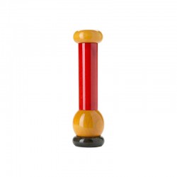 Wood Salt, Pepper and Spice Grinder Black, Red And Yellow - Alessi ALESSI ALESMP0210