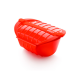 Estuche de Vapor Hondo con Bandeja 3-4p. Rojo - Lekue LEKUE LK3409600R10U004