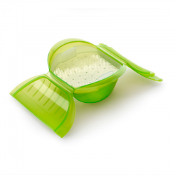Deep Steam Case With Tray 3-4p Green - Lekue