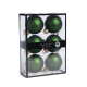 Set of 6 Matte Dark Green Glass Balls 7cm - Xmas Balls - Goodwill GOODWILL GWUG60408