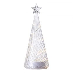 Christmas Tree 22cm White and Transparent - Wave - Sirius SIRIUS SR64075