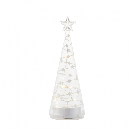 Árvore de Natal 22cm Transparente e Branco - Sweet - Sirius SIRIUS SR67075