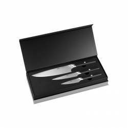 Juego de 3 Cuchillos - Acuro Inox Y Negro - Gefu GEFU GF89582