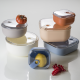 Set of 3 Airtight Containers with Lids Beige - Pull Box - Omada OMADA OMM6753CA1