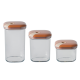 Set of 3 Sunrise Airtight Jars - Pull Box - Omada OMADA OMM6933SI