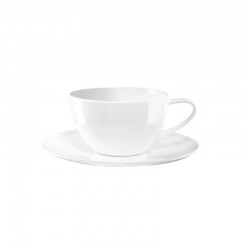 Café Au Lait Cup With Saucer - À Table White - Asa Selection