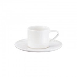 Espresso Cup With Saucer Stackable - À Table White - Asa Selection
