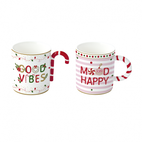 Set of 2 Mugs 350ml - Christmas Twist Multicolored - Easy Life EASY LIFE ELR3118CTWI