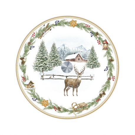 Bandeja Giratoria de Vidrio 32cm - White Forest Multicolorido - Easy Life EASY LIFE ELR0441WHIF