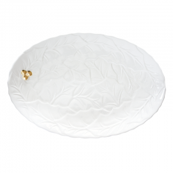 Travessa 36x24,5cm Branco - Holly & Berries - Easy Life EASY LIFE ELR2177HOLW