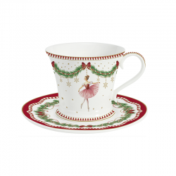 Taza con Platillo 200ml - Magic Christmas Multicolorido - Easy Life EASY LIFE ELR1796MNOE