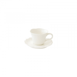 Espresso Coffee Cup 110ml White - Fleuri - Easy Life EASY LIFE ELR3076FLRI