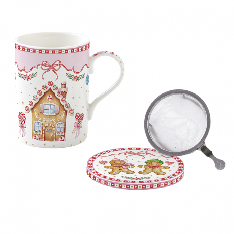 Mug with Lid and Infuser 350ml - Sweet Christmas Multicolored - Easy Life EASY LIFE ELR0105SWEC