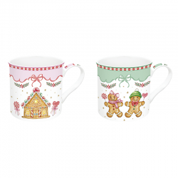 Conjunto de 2 Canecas 300ml - Sweet Christmas Multicolorido - Easy Life EASY LIFE ELR0178SWEC