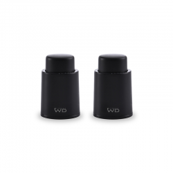 Conjunto 2 Rolhas Herméticas para Vinho - WD863 Preto - Wd Lifestyle WD LIFESTYLE WD863N