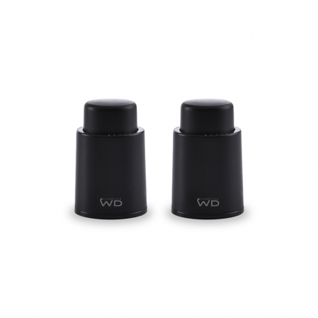 Set of 2 Airtight Wine Stoppers - WD863 Black - Wd Lifestyle WD LIFESTYLE WD863N