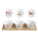 Appetizer Set of 3 Bowls with Tray - Magic Christmas Multicolored - Easy Life EASY LIFE ELR2183MNOE