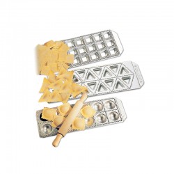 Moldes para Ravioli (3Un) - Mini Quadrados, Tortellini e Ravioli Prata - Imperia