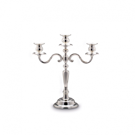 Candelabro Tres Candelas 37cm Plateado - Hermann Bauer HERMANN BAUER HB6151VER