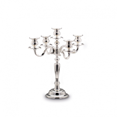 Candelabro 5 Velas 38cm Prateado - Hermann Bauer HERMANN BAUER HB6152VER