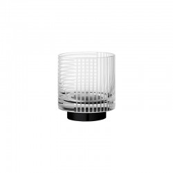 Tealight Holder Ø7Cm - Vitreus Clear And Black - Aytm