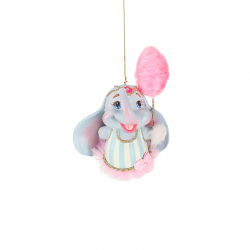Adorno de Elefante 11,5cm - Cotton Candy Carnival Azul, Crema, Dorado Y Rosa - Goodwill GOODWILL GWB87456
