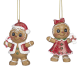 Gingerbread Boy or Girl Ornament 7cm - Gingerbread Town Brown And Red - Goodwill GOODWILL GWMC38354