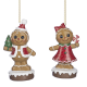 Ornamento Menina ou Menino 12cm - Gingerbread Town Castanho E Vermelho - Goodwill GOODWILL GWMC38356