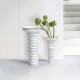 Vase With Stripes ø28Cm - Okapi Glossy White - Asa Selection ASA SELECTION ASA69024060