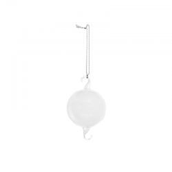 Bola de Vidro com 2 Ganchos Transparente 6cm - Goodwill GOODWILL GWP15401