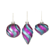 Bola de Vidrio con Rayas Espiral - Christmas Couture Rosa Y Azul - Goodwill GOODWILL GWP28360
