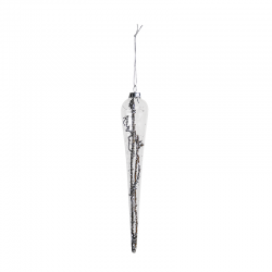 Twisted Clear Glass Pendant with Branch 24cm Transparent - Goodwill GOODWILL GWP37415