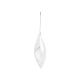 Clear Glass Pendant with Feather 15cm Transparent - Goodwill GOODWILL GWP37453