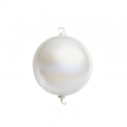 Pearl Glass Ball with 2 Hooks 15cm Pearl - Goodwill GOODWILL GWP37472