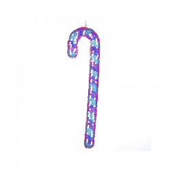 Mirrored Candy Cane Ornament 39,5cm - Cotton Candy Carnival Blue And Pink - Goodwill GOODWILL GWTR19092
