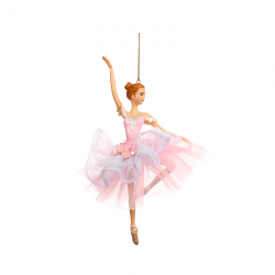 Tulle and Sequin Ballerina Ornament 18cm - The Art of Ballet White And Pink - Goodwill GOODWILL GWTR19096