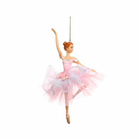Tulle and Sequin Ballerina Ornament 18cm - The Art of Ballet White And Pink - Goodwill GOODWILL GWTR19096