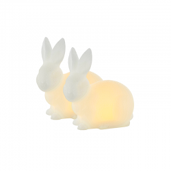 Conj. de 2 Coelhos em Led Branco - Elin - Sirius