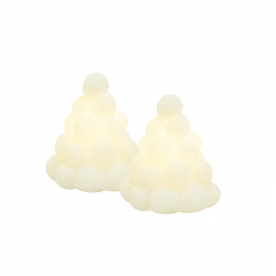 Set of 2 Christmas Trees 10cm White - Evy - Sirius SIRIUS SR13325