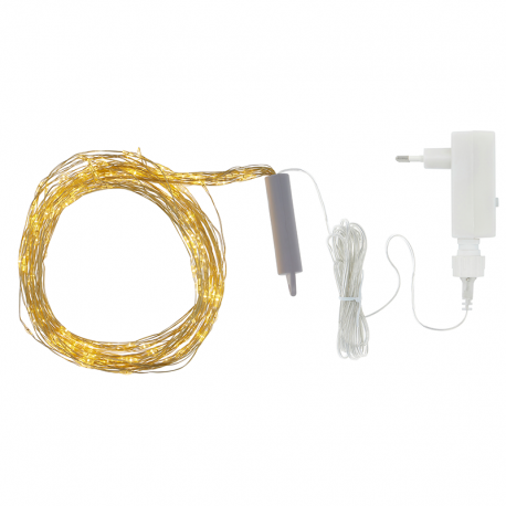 Luzes Knirke 200 Micro Leds Branco Quente - Fairy Lights Dourado - Sirius SIRIUS SR30787