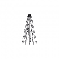 Árvore de Natal Flag Pole 480 Leds - Top-Line Preto - Sirius