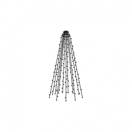 Árvore de Natal Flag Pole 480 Leds - Top-Line Preto - Sirius SIRIUS SR50730