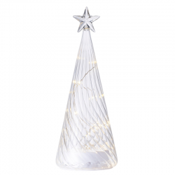 Christmas Tree 26cm White and Transparent - Wave - Sirius SIRIUS SR64080