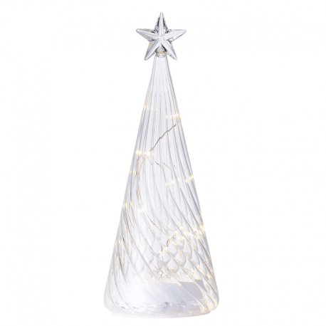Árvore de Natal 26cm Branco e Transparente - Wave - Sirius SIRIUS SR64080