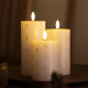 Conj. de 3 Velas Recarregáveis Led - Sille Branco E Dourado - Sirius SIRIUS SR80590