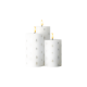 Juego de 3 Velas Led Recargables Blanco y Plateado - Sille - Sirius SIRIUS SR80595