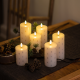 Set of 3 Rechargeable Led Candles White and Silver - Sille - Sirius SIRIUS SR80595