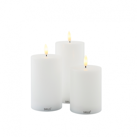 Conj. de 3 Velas Recarregáveis Led Branco - Sille - Sirius SIRIUS SR80600